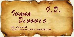 Ivana Divović vizit kartica